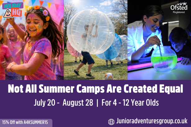 Junior Adventures Group UK holiday clubs run every school holiday and are perfect for children aged 4-11