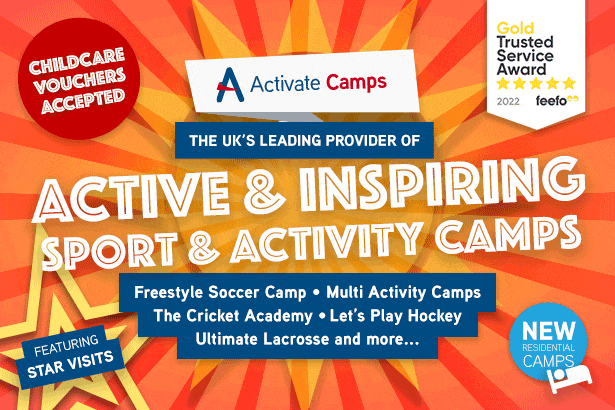 Activate Camps. The UK’s leading provider of active and inspiring sport and activity camps. Freestyle Soccer Camp, Multi Activity Camps, The Cricket Academy, Let’s Play Hockey, Ultimate Lacrosse and more... Childcare vouchers accepted. New Residential Camps!